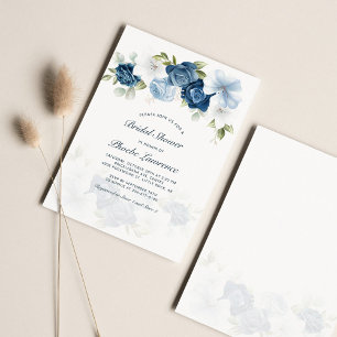Chá de panela Floral Azul Elegante