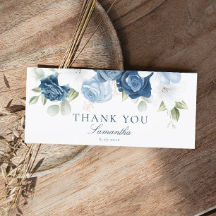 Chá de panela Floral Azul Moderno Obrigado