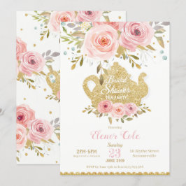 Chá de panela Floral Blush Convite de festas Tea