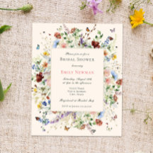 Chá de panela Floral Boho Elegante de Orçamento