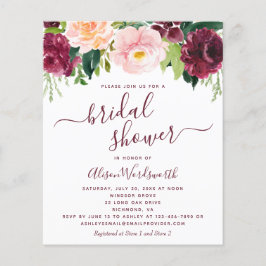 Chá de panela Floral de Bordo do Orçamento