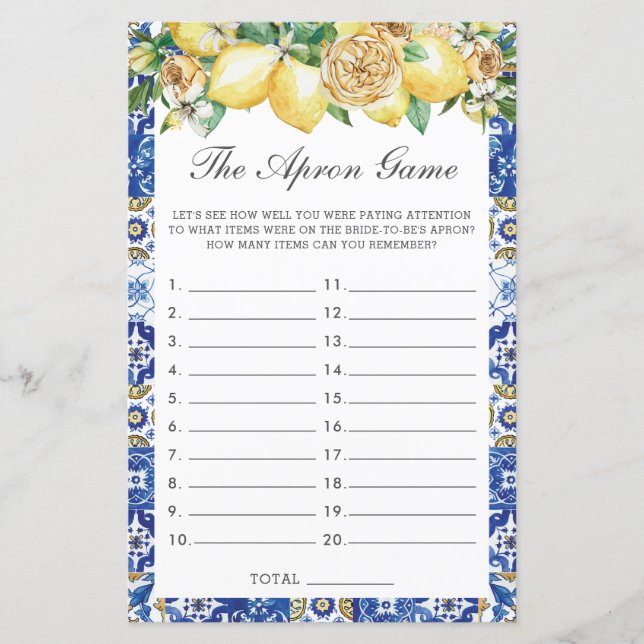 Chá de panela Floral De Limões De Verão (Frente)