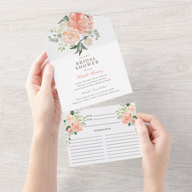 Chá de panela Floral e recebimento do Primavera de (Aba destacável)