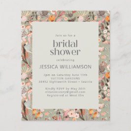 Chá de panela Floral Floral Verde Sage