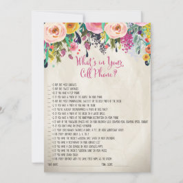 Chá de panela Floral O que há no seu celular Gam