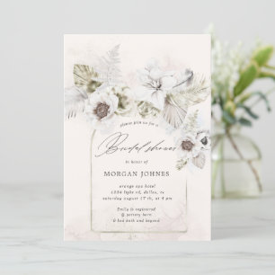 chá de panela floral romântico de aquarela Convite