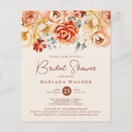 Chá de panela Floral Romântico de Cerca de Rua