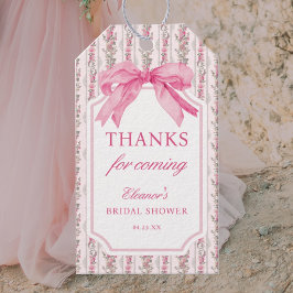 Chá de panela Floral Rosa Arco Obrigado Etiquetas