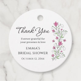 Chá de panela Floral Rosa Favorece Etiquetas de Pr