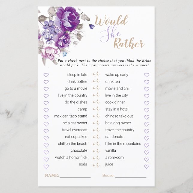 Chá de panela Floral Roxo Ela Preferencialmente Jo (Frente)