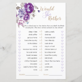 Chá de panela Floral Roxo Ela Preferencialmente Jo