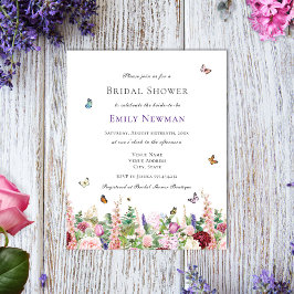 Chá de panela Floral Simples de Borboleta