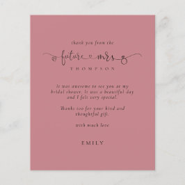 Chá de panela Fotográfico Obrigados rosa