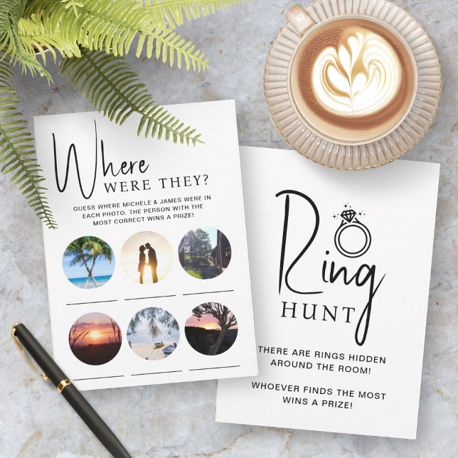 Chá de panela Games - Cartão de Caça e Fotografia (Front and Back View)