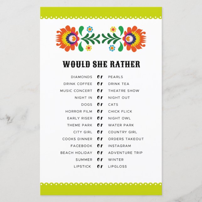 Chá de panela Games Ela Preferencialmente Fiesta (Frente)