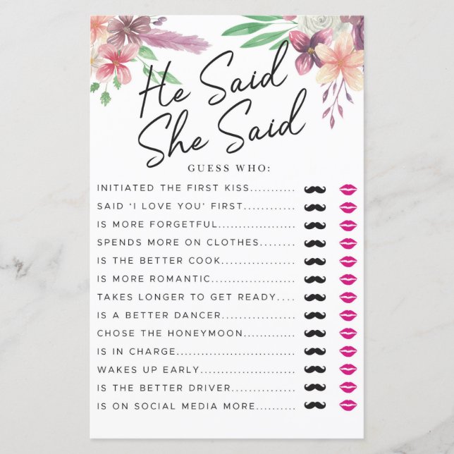 Chá de panela Games Ele Disse Que Ela Disse Que O  (Frente)