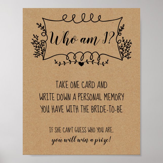 Chá de panela Games Who Am I Poster (Frente)
