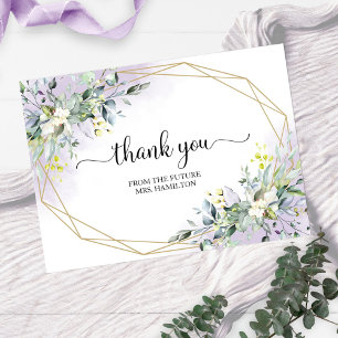 Chá de panela Geométrico Greenery Obrigado