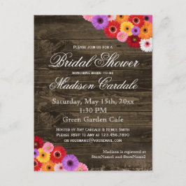 Chá de panela Gerber Daisies Convide Cartões posta