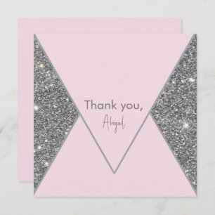 Chá de panela Glitter Silver e Obrigado Rosa