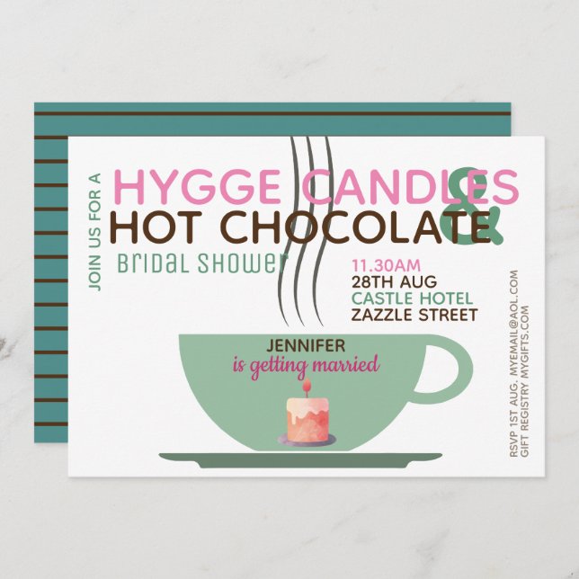 CHÁ DE PANELA HYGGE ou QUALQUER Convite de EVENTO (Frente/Verso)