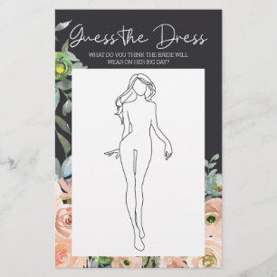 Chá de panela Jogo Floral Adivinha o Cartão de Ves