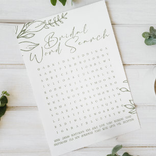 Chá de panela Jogo Palavras de Busca do Word Boho