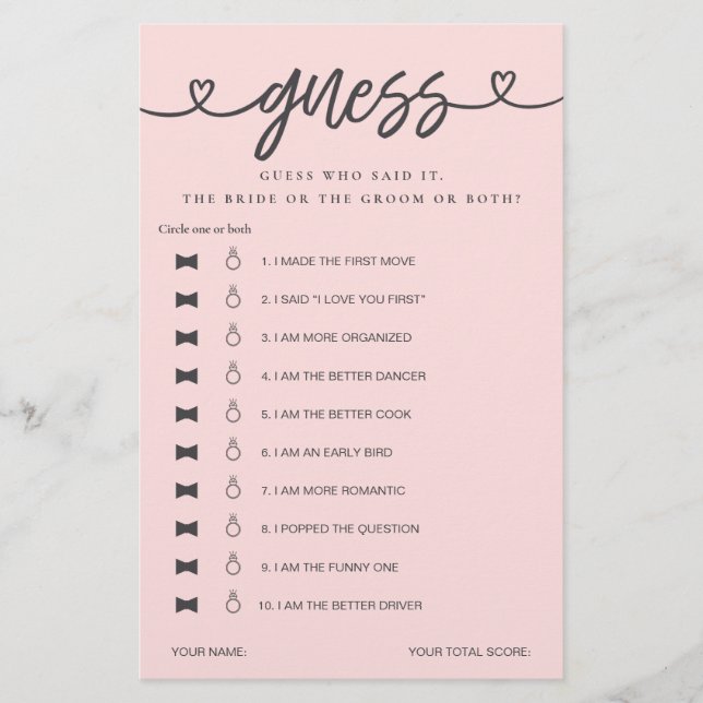 Chá de panela Jogo Que Ele Disse Que Disse Adivinh (Frente)