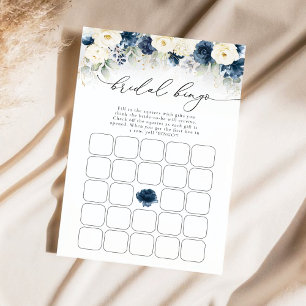 Chá de panela marinho Azul e Rosas Brancas Bingo