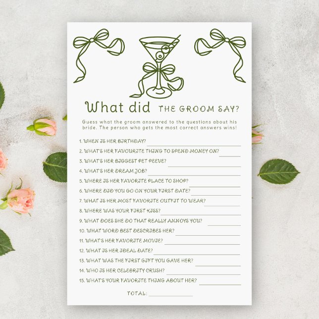 Chá de panela Martini O que o noivo disse? (Criador carregado)