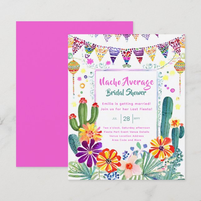 Chá de panela Médio Nacho Última Fiesta (Frente/Verso)