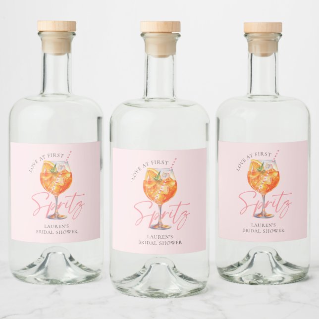 Chá de panela Moderno Blush Pink Aperol Spritz (Garrafas)