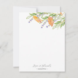 Chá de panela Obrigado Cartões Boho Wildflower