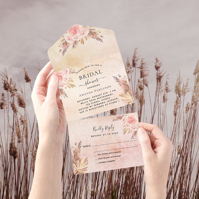 Chá de panela pampas de erva rosa de ouro floral R (Criador carregado)
