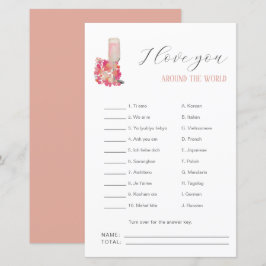 Chá de panela Petals & Prosecco Eu te amo Jogo