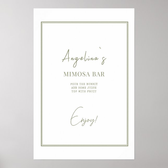 Chá de panela poster num estilo elegante. (Frente)