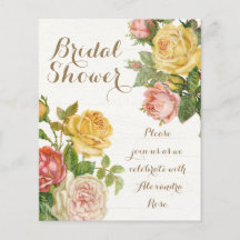 Chá de panela Primavera Vintage Floral Whitewash