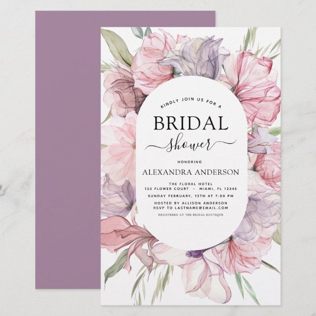 Chá de panela Púrpura Cor-de-rosa Dusty Boho (Frente/Verso)