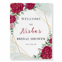 Chá de panela Red Floral Bem-vindo