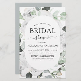 Chá de panela Rosa Branco Orçamento Convite Floral