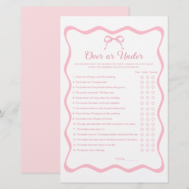 Chá de panela Rosa Sobre O Jogo (Frente/Verso)