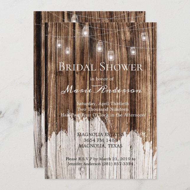 Chá de panela Rustic Wood and Lanterna (Frente/Verso)