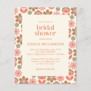 Chá de panela Verde Cor-de-rosa Flores do Orçament