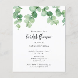 Chá de panela Verde Eucalyptus Folha de Orçamento