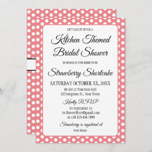 Chá de panela Vintage Bolinhas cor-de-rosa e branc