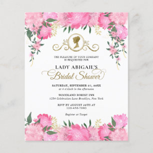 Chá de panela Vitoriano Floral Rosa-Rosa Elegante