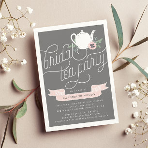 Chá Doce Convite de festas Bridal
