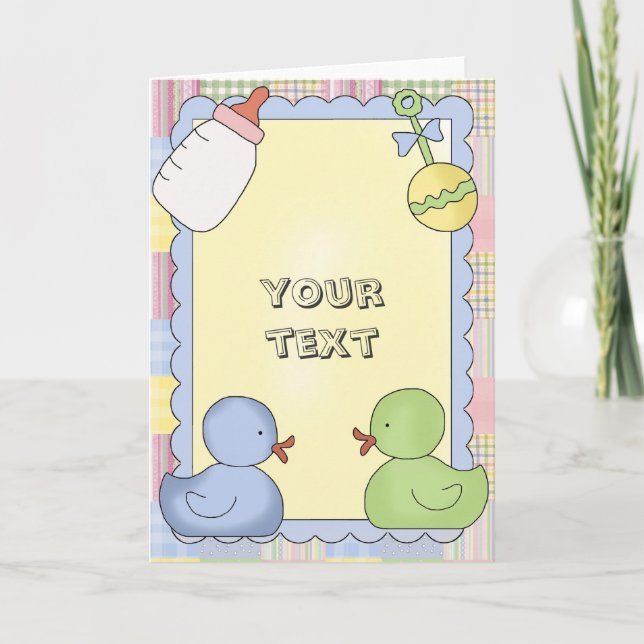 Chá dos cartões do bebê, Congrats, obrigado, bebê (Frente)