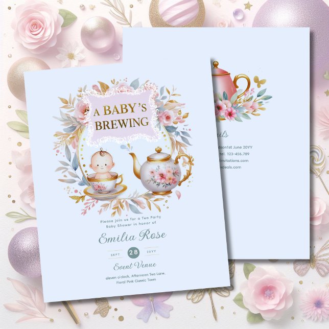 Chá Floral Brunch de Festa de Chá para Criador de  (Criador carregado)