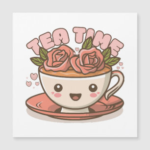 Chá Hora Rosa Chá Kawaii
